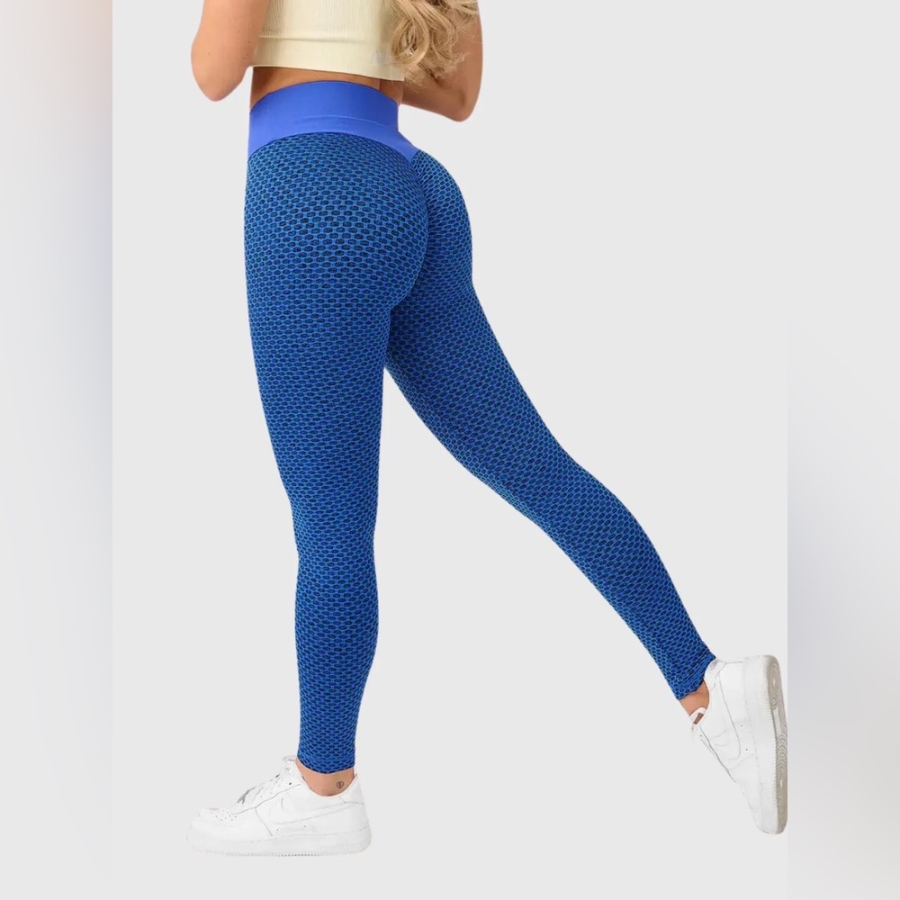 Sherpa Ultra Lift Shaping Leggings Yoga Pants Butt Lifting BLUE Medium NEW NWT